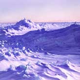 Chukchi Sea Ice Sunset Painting Alaska North Slope David Rosenthal